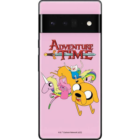 Adult Swim Adventure Time Riding in a Unicorn Google Pixel 6 Pro Skin